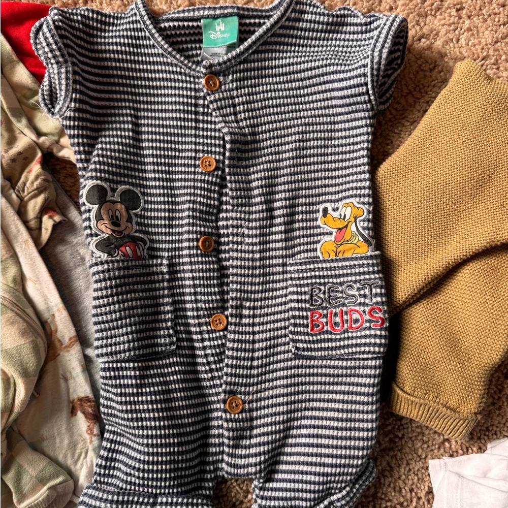 Disney Mickey and Pluto Kids Bodysuit - Black and White